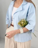 شومیز لینن نیلا - Image 10