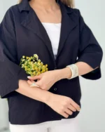 شومیز لینن نیلا - Image 9
