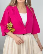شومیز لینن نیلا - Image 8