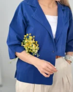 شومیز لینن نیلا - Image 7