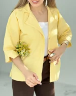 شومیز لینن نیلا - Image 6