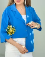 شومیز لینن نیلا - Image 3